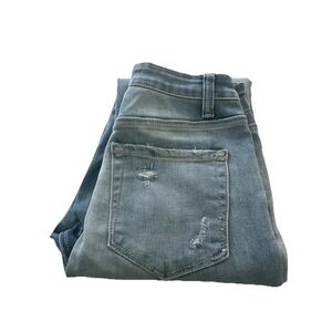 Flying Monkey Jeans Size 26 Highrise Straight Ankle. Distressed Light wash NWOT